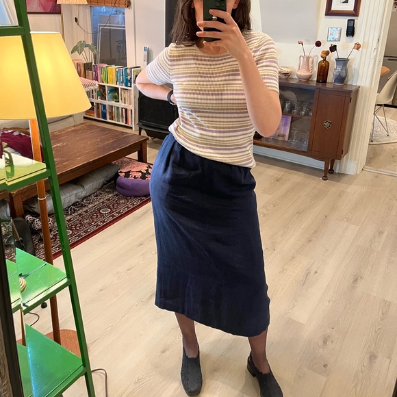 Multi-colour striped knitwear vintage top - Picture 5 of 9